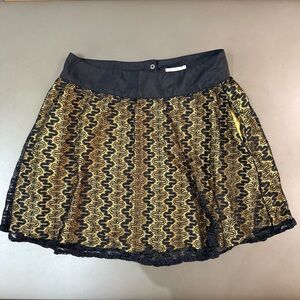Tulle Black and Gold Women's Skirt - Size Medium